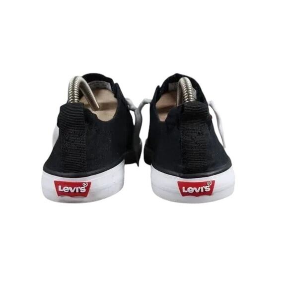 Levis Shoes Womens 8.5 Sneakers Slip On Casual Canvas Comfort Tech Black Flats - Picture 4 of 13